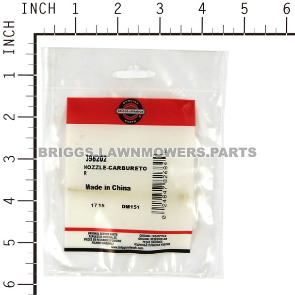 Briggs and Stratton Nozzle Carburetor 398202 OEM