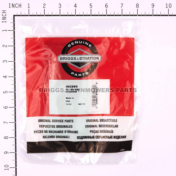 492889 - FILTER-PRE CLEANER Briggs and Stratton Original Part - Image 4