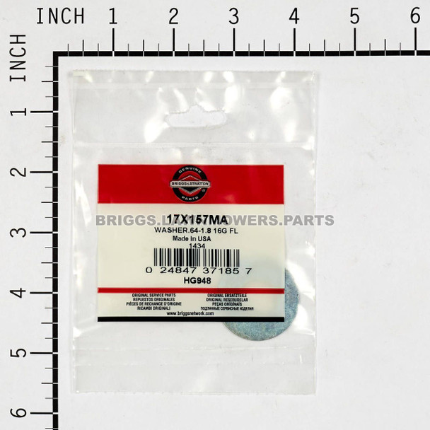 17X157MA - WASHER.64-1.8 16G FL Briggs and Stratton Original Part - Image 3