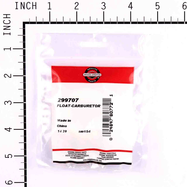 299707 - FLOAT-CARBURETOR Briggs and Stratton Original Part