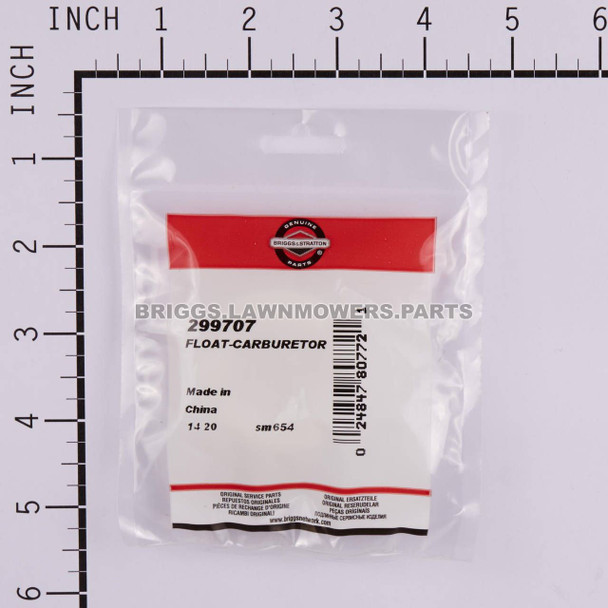 299707 - FLOAT-CARBURETOR Briggs and Stratton Original Part - Image 4