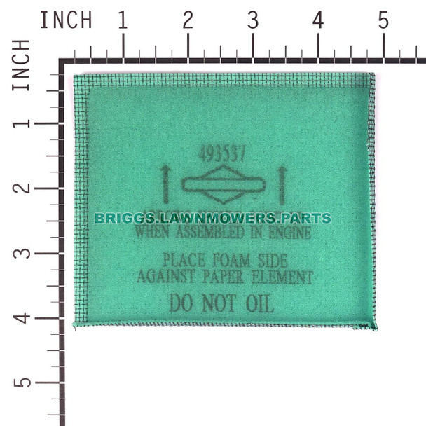 5064K - FILTER-A/C FOAM Briggs and Stratton Original Part - Image 2