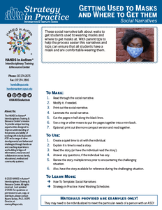 Strategy in Practice: Where to Get Masks and Getting Used to Masks Social Narratives