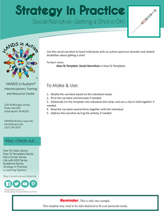 Strategy in Practice: Social Narrative: Getting a Shot is OK!