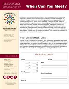 When Can You Meet? Form