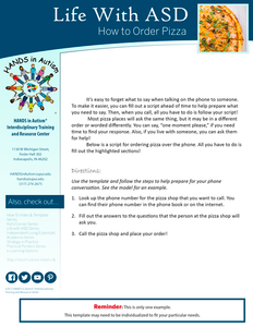 Life With ASD – Ordering a Pizza Using a Script