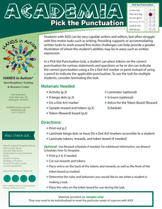 Academia – Pick the Punctuation