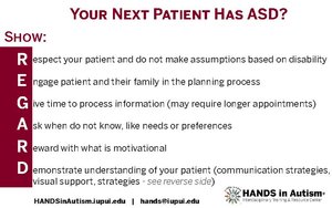 Show REGARD Info Card for Medical Professionals