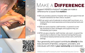 Support HANDS in Autism® — Make a Difference