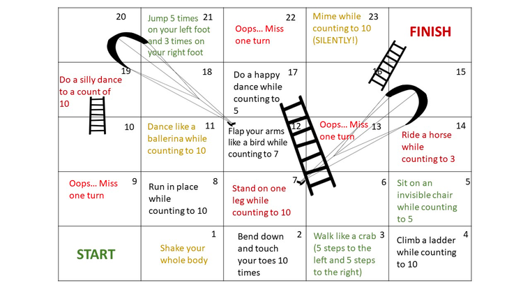 Exercise Game: Chutes and Ladders