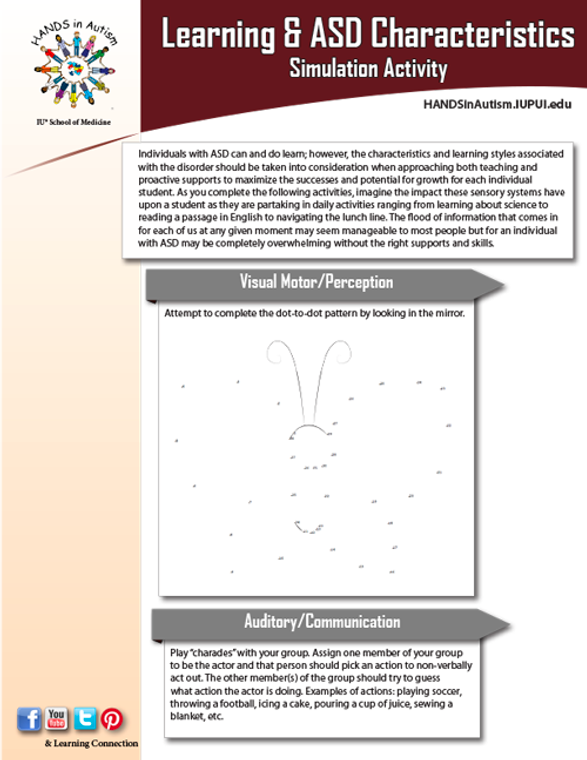 Learning ASD Characteristics – Sensory