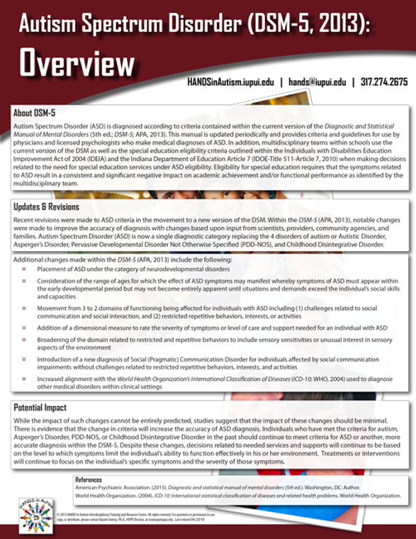 ASD & DSM-5 Overview (Digital)