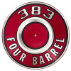 Air Cleaner Pie Tin 67-68 Red 383 Four Barrel