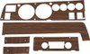 Woodgrain Dash 70 B Body w/Coronet Radio & No AC 5 Piece Kit