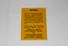 1963-1965 426 Engine Glovebox Warranty Avoidance Decal