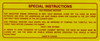 Decal 69 Dodge/Plymouth Six Pack Air Cleaner Special Instructions