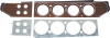 Dash Bezel Rallye Gauge Woodgrain 70-71 E Body w/4 Switches
