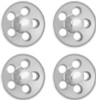 Rallye Wheel Center Caps 70 A Body 4" Small Bolt Pattern & Light Argent (Set of 4)