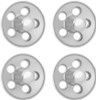 Rallye Wheel Center Caps 70 B & E Body 4 1/2 " Small Bolt Pattern & Light Argent (Set of 4)