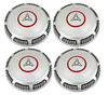 Red Circle Dog Dish Caps 69-74 Dodge Set of 4 in Stainless