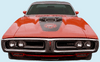 1971 Super Bee Hood Blackout Decal Kit Matte Black