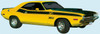 1970 "Challenger T/A" Decal & Stripe Kit Matte Black