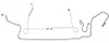 Front Brake Line Kit 73 W/Power Brakes 4pc Original Material