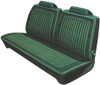 Front Split Bench Seat Cover 1974-1976 Dart Swinger Swinger "Special" & Scamp Lagoon Blue/ NOS Lt. Met. Blue