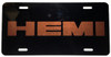 License Plate Gloss Black w/Hemi Mango Orange