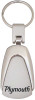Key Chain Chrome Tear Drop Plymouth (Italics)