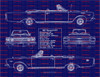 1967 Plymouth GTX Conv. 426 Blue Print Art w/ 8x10 Frame B
