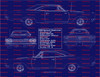 1968 Plymouth Roadrunner 426 Hardtop Blue Print Art 8x10 Frame A