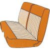 Front Split Bench Seat Cover 1969 Dart Swinger & Swinger 340 Hdtp Only
