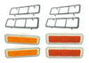 Side Marker Bezel & Lens Set Front & Rear 71 Plymouth B Body