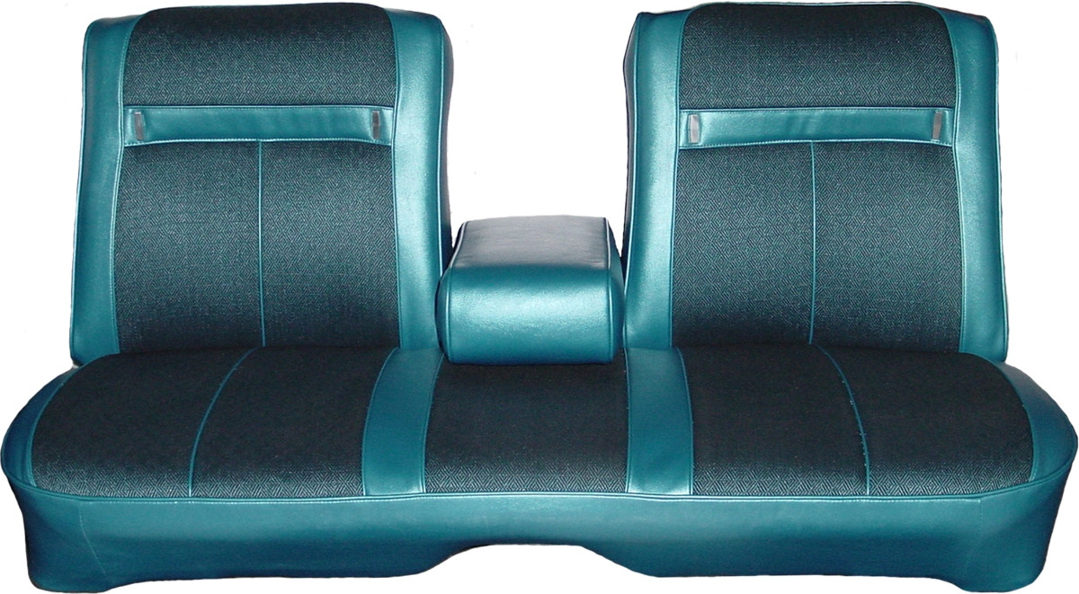 1970 Sport Satellite & GTX Front Split Bench w/Center Armrest "Cloth Style"