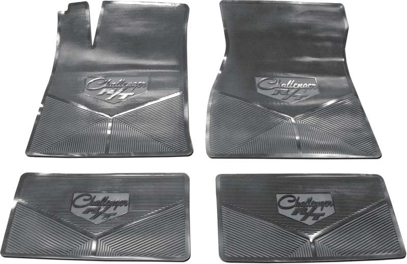 "Custom Vintage" E Body Floor Mats Rubber 70-74 Challenger Black