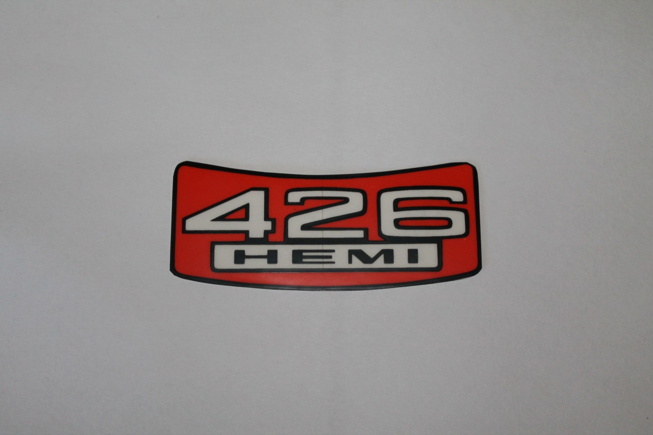 Decal Air Cleaner 66-67 Dodge & Plymouth 426 Hemi