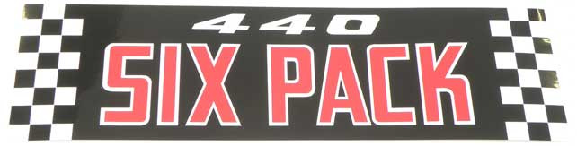 Decal Air Cleaner 70-71 Dodge/Plymouth "440 Six Pack"