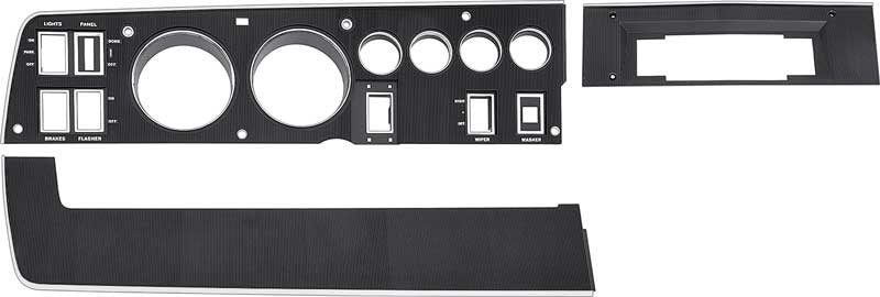 Dash Bezel Kit Rallye Gauge 68 B Body w/AC & w/AM Radio 8 Track Radio Bezel