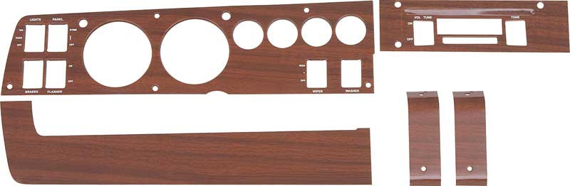 Dash Bezel Kit Rallye Gauge Woograin 69 B Body w/o AC & w/Standard Radio Bezel