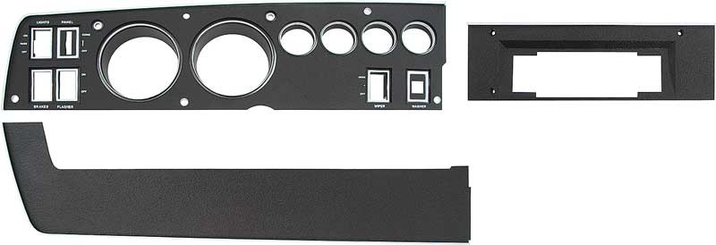 Dash Bezel Kit Rallye Gauge 69 B Body w/AC & w/AM Radio 8 Track Bezel