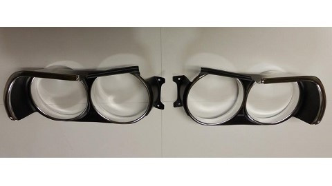 Headlight Bezel 71 Challenger Black Pair