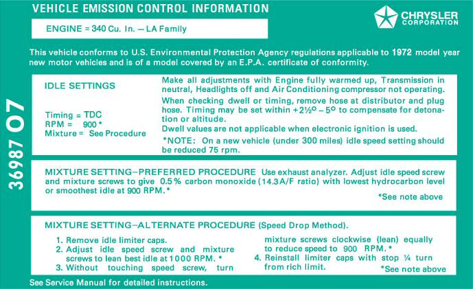 Decal Emissions 72 340-4V MT Late #3688707