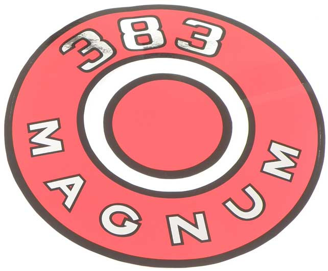 Decal Air Cleaner 66-71 Dodge & Plymouth 383 4BBL Orange