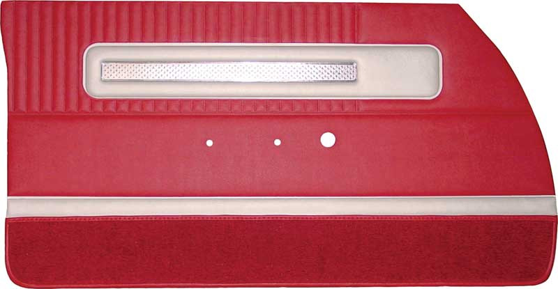 1964 Polara 500 Bucket Style Hdtp Rear Door Panels Lt. Met. Olive w/Pearl White Accent