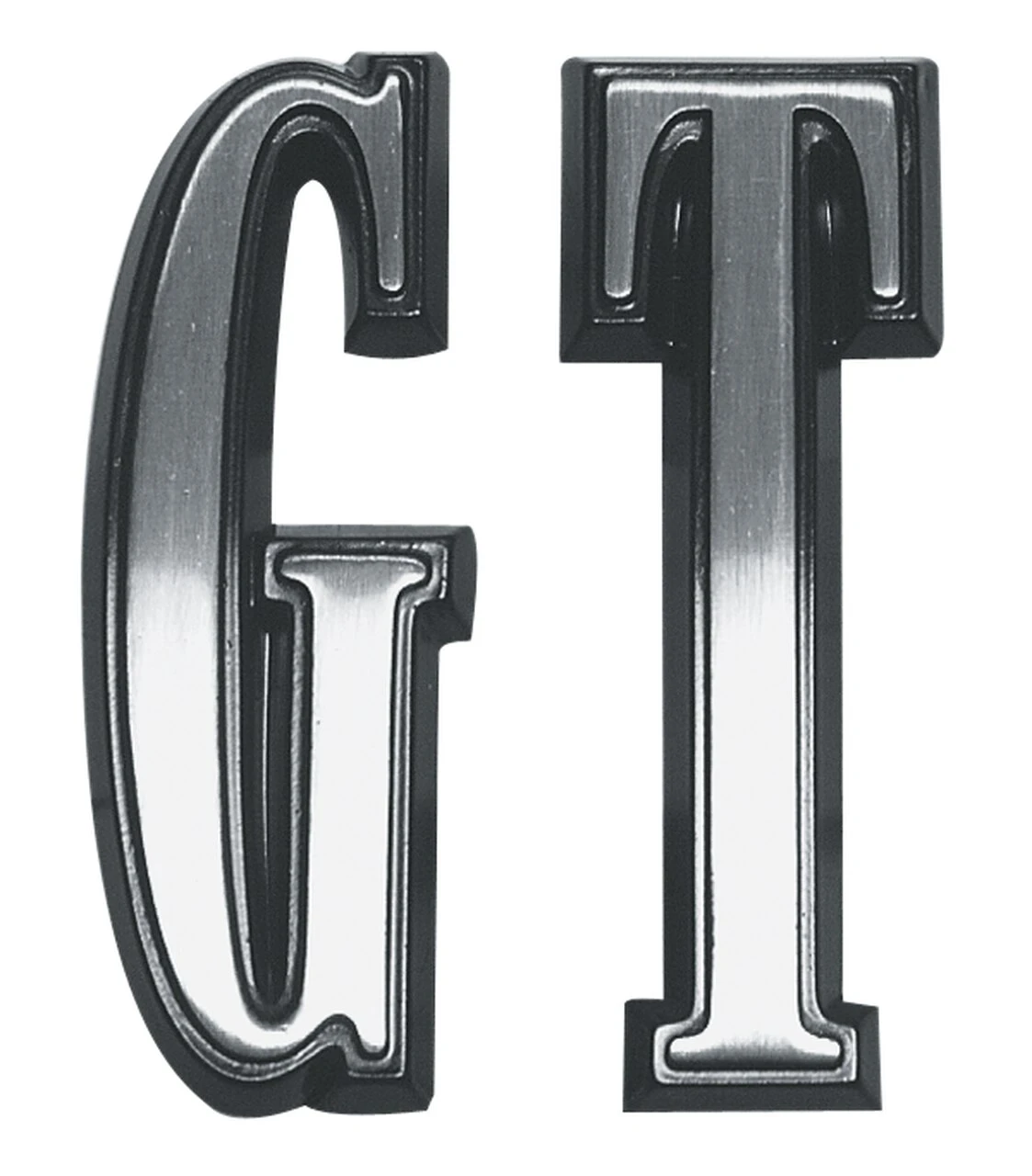 Emblem Fender 68 Dart "GT" Letter Set Black