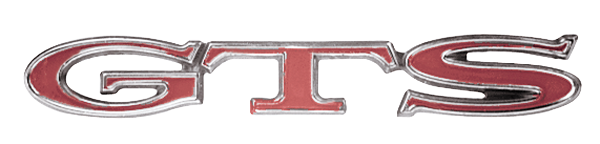 Emblem Fender 69 Dart "GTS" in Red