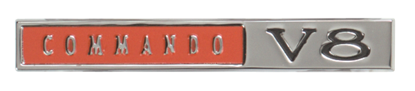 Emblem Fender 66-67 Plymouth All "Commando V8"