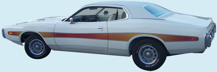 Side Stripe Kit 73-74 Charger Rallye REFLECTIVE Mid Body 