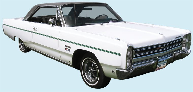 1970 Fury GT Decal & Strobe Stripe Kit (Includes Hood & Fender Stripes with Deck Lid Lettering)